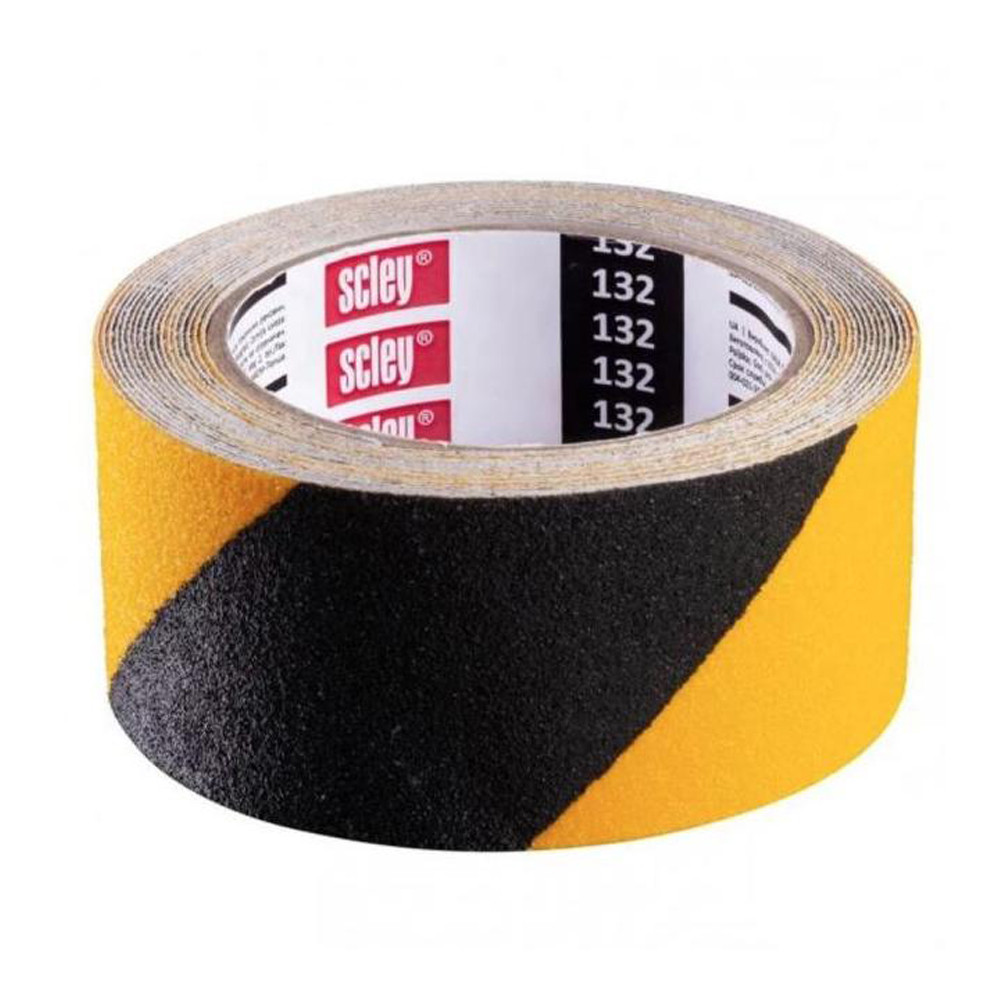 Стрічка антиковзаюча проти ковзання SCLEY 25 мм x 5 м Жовто-чорна, фото 1