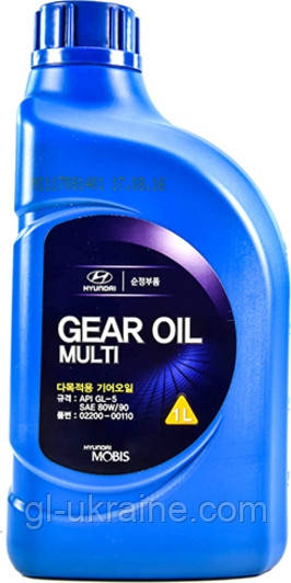 Трансмісійна олива Hyundai/Kia/Mobis Gear Oil Multi 80W-90 (GL-5), 1л