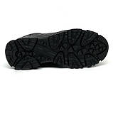 Чоловічі шкіряні кросівки чорного кольору весна-осінь на шнурівці Mida 112576(824) розмір 40, фото 9