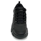 Чоловічі шкіряні кросівки чорного кольору весна-осінь на шнурівці Mida 112576(824) розмір 40, фото 3