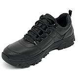 Чоловічі шкіряні кросівки чорного кольору весна-осінь на шнурівці Mida 112576(824) розмір 40, фото 8