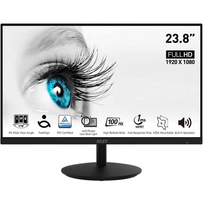 Універсальний монітор MSI Pro MP242A, 23.8" IPS, 100 Гц, Full HD, Black