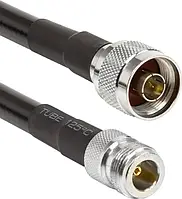 Коаксіальний кабель HiSmart LMR-400, 7 м Black N-male до N-male (TV991594)