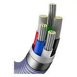 Дата-кабель Baseus Crystal Shine Series USB Type-C (тато) - Lightning (тато) 2 m Purple CAJY000305, фото 4