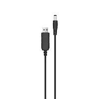 Кабель живлення для роутера Acclab 1283126552823 USB (тато) - DC (тато) 1 m Black 5,5х2,5mm 5V 1,5A