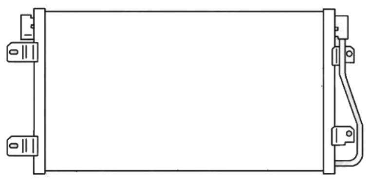 Конденсатор кондиціонера Opel Movano 03-09 Ava АКПП/МКПП; 690X380X16; -осушувач (1.9 DTI/2.2 DTI/2.5 DTI/1.9 DCI/2.2 DCI/2.5 DCI), фото 1