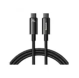 Дата-кабель Baseus Tungsten Gold Type-C (тато) - Type-C (тато) 1m Black 240W (CAWJ040001), фото 2