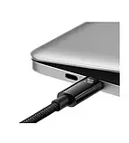 Дата-кабель Baseus Tungsten Gold Type-C (тато) - Type-C (тато) 1m Black 240W (CAWJ040001), фото 3