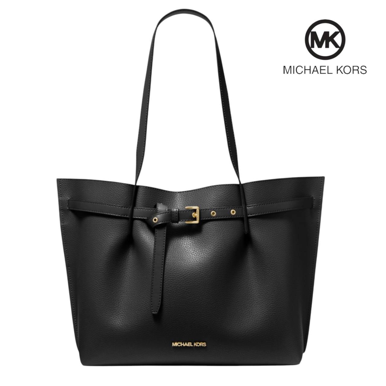 Жіноча сумка-тоут MICHAEL Michael Kors Emilia Large Logo Tote Bag чорна ОРИГІНАЛ