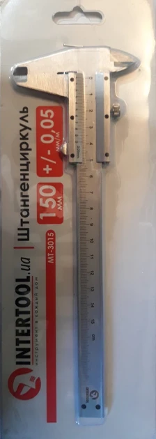 Штангенциркуль 150мм, +/- 0.05мм/м (MT-3015 Intertool), фото 1