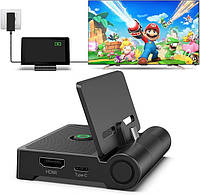 Док-станція InnoAura для Nintendo Switch та Switch OLED портативна складна з HDMI Type-C USB 3.0 чорна