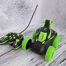 Трюкова машинка- перевертиш Stunt Fasing з підсвіткою на радіокеруванні Зелена - Дитячі іграшки