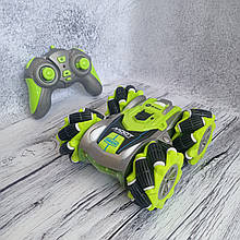 Машинка перевертиш-всюдихід Brave Dance Monster зі звуком та світлом Зелений - Дитячі іграшки