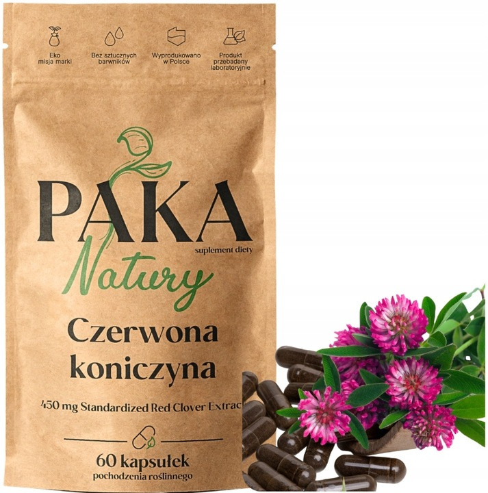 Nature's Pack Red Clover 60 капсул екстракту 450 мг червоної конюшини менопауза, фото 1