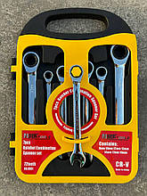 Набір комбінованих ріжково-тріскачкових ключів JierTools 7 предметів - Iнструмент