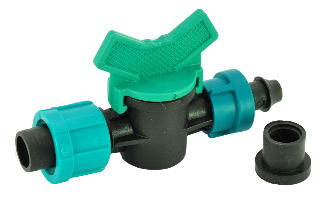 Кран стартовий Сантехпласт із гумкою та підтиском для стрічки крапельного поливу