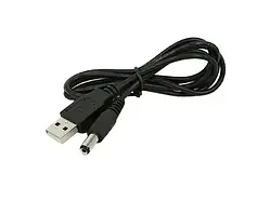 Кабель живлення для роутера Infinity USB-DC (5в) Type A (тато)  -  DC-5.5-2.1 (тато) Black