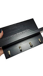 Ключниця дерев'яна навісна на 4 гачки