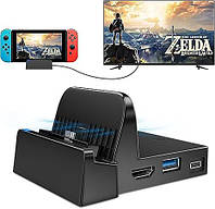 Портативна док-станція для Nintendo Switch з HDMI 4K 1080P USB 3.0 чорна