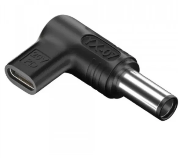 Перехідник Infinity HP 20V Power Delivery Type-C (мама) - DC (тато) 7.4*5.0 мм Black, фото 1