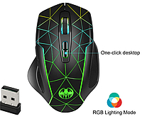 Геймерська миша бездротова RGB з акумулятором, ігрова комп'ютерна мишка, бездротова миша для ігор VD87