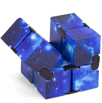 Антистресовий кубик Безкінечний космос, 7,3x3,6x1,8см, Голубий (KG-12558)