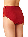 Жіночі трусики з високою талією Key бордовий та темно-зелений 2 шт LPF 224 B22 розмір XL, фото 4