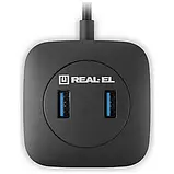 USB-хаб REAL-EL CQ-407 Black (EL123110011), фото 4