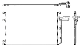 Конденсатор кондиціонера Volvo C30 06-12 Behr АКПП/МКПП; 625X380X16; -осушувач (2.4 D/2.4/2.5 T/2.0 D)