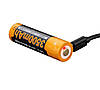 Акумулятор 18650 Fenix 3500mAh Li-Ion із micro-usb зарядкою (Чорно-жовтий), фото 6