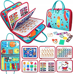 Логічна папка 432-2 фетр, цифри, англійський алфавіт, геометричні фігури, застібки, ремінці, липучки, пряжки