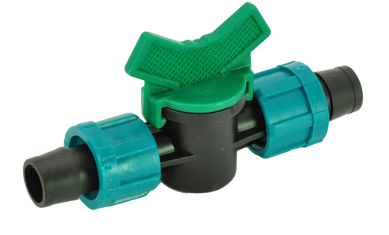 Кран з'єднувальний прохідний Сантехпласт для крапельної стрічки 16 мм