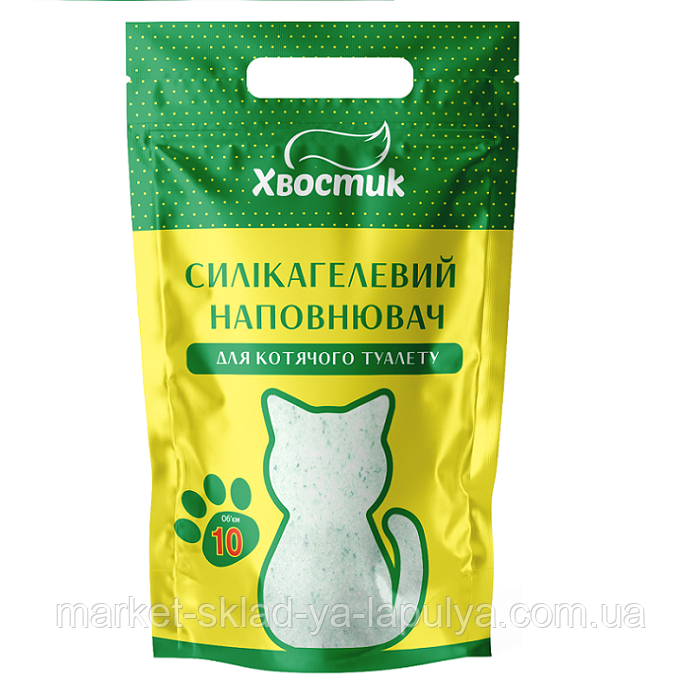 Наповнювач силікагелевий Хвостик 10 л дрібний, фото 1