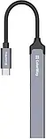 USB-хаб ColorWay USB-C 4-в-1 USB2.0х3/USB3.0 Dark Gray, фото 3