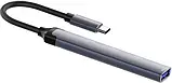 USB-хаб ColorWay USB-C 4-в-1 USB2.0х3/USB3.0 Dark Gray, фото 6