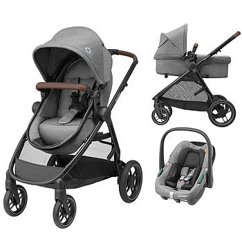 Коляска універсальна 3в1 Maxi-Cosi Zelia S Trio Grey Сіра