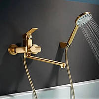 Змішувач для ванни та душу матове золото Futura 74-35