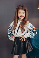 Вишиванка для дівчинки (209) біла гладдю