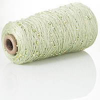 Намистини на Котонi № 17 фісташка + мультіколор намистини (Пряжа нитки для в'язання)