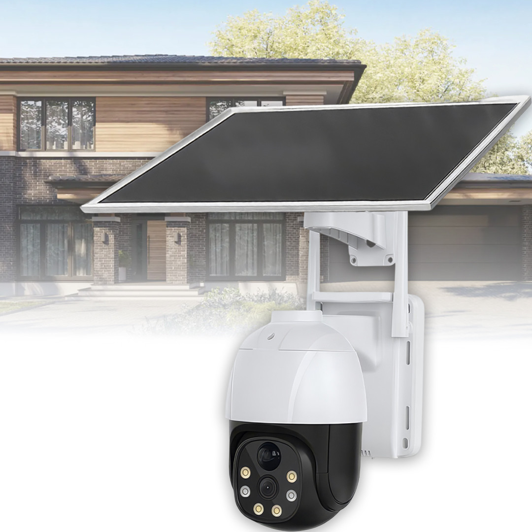 Вулична IP камера відеоспостереження із сонячною панеллю та підтримкою 4G RIAS VC3, фото 1