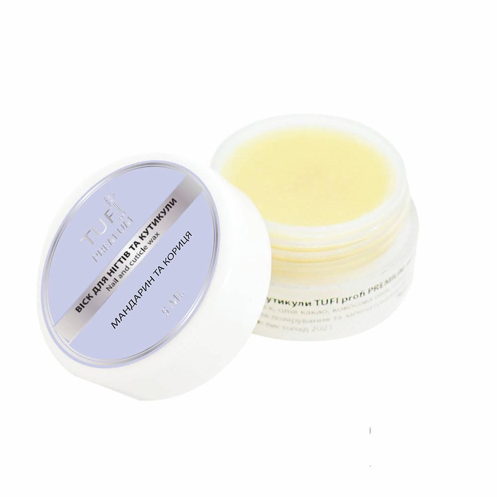 Віск для нігтів та кутикули TUFI profi PREMIUM 5 мл, мандарин та кориця, фото 1