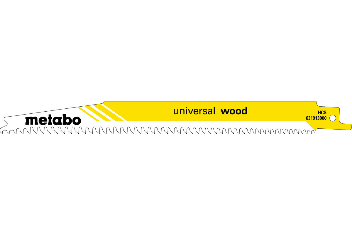 5 пилкових полотен для шабельних пилок «universal wood», 200 x 1,25 мм (631913000)