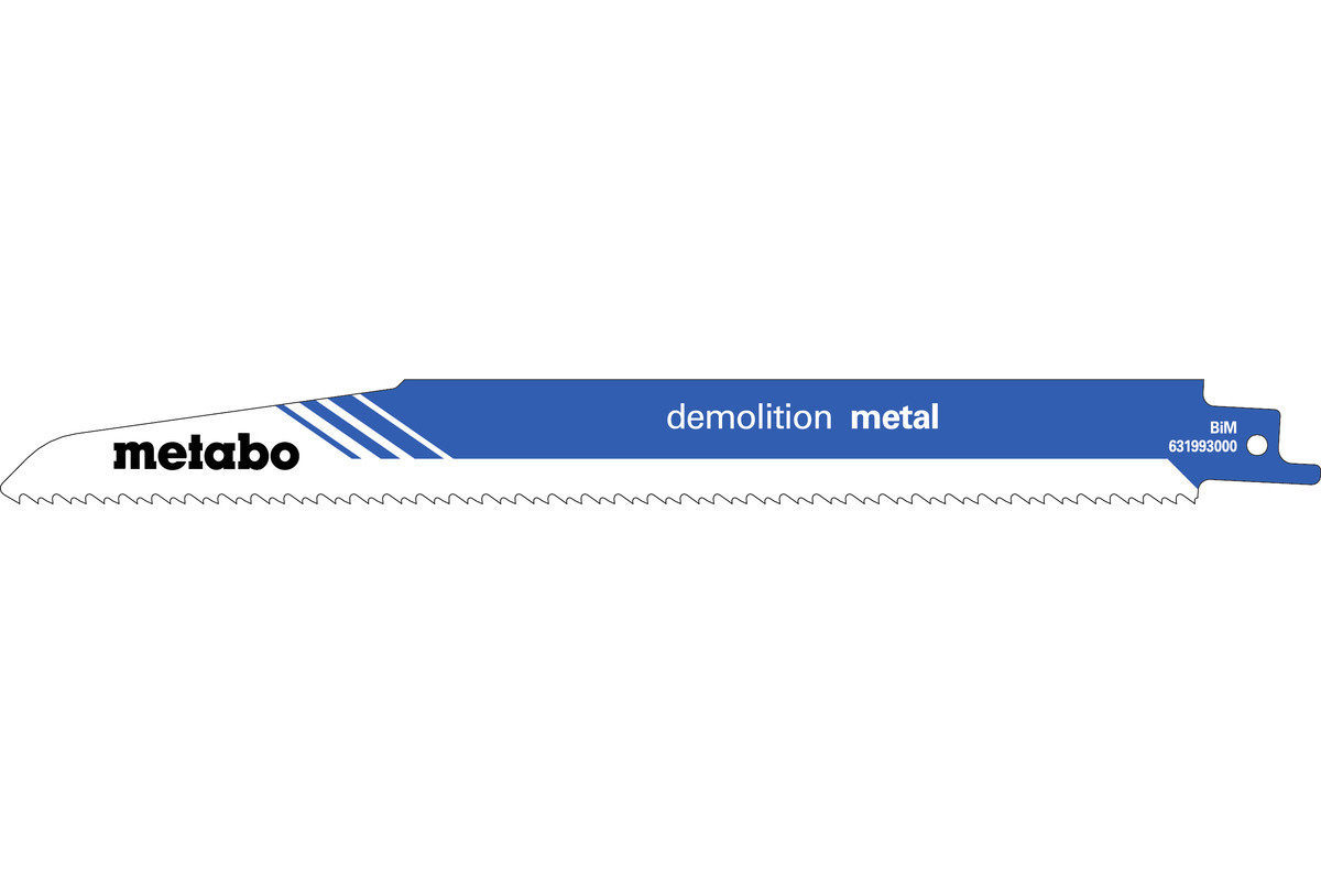 5 пилкових полотен для шабельних пилок «demolition metal», 225 x 1,6 мм (631993000)