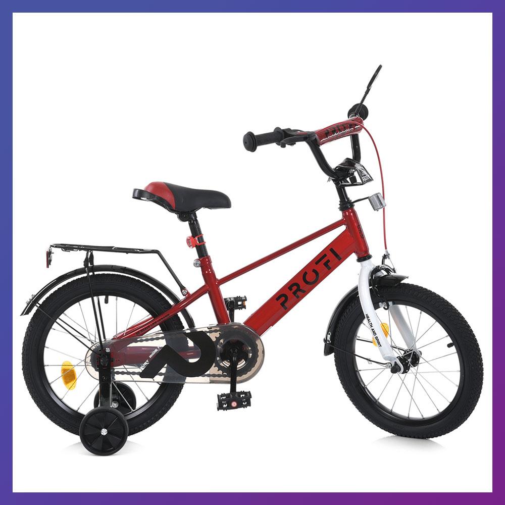 Велосипед дитячий двоколісний сталевий Profi MB 16021-1 16" зріст 100-120 см вік 4 до 7 років Червоний, фото 1