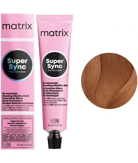 Matrix SoColor Super Sync Фарба для волосся 8BC - Світлий блондин коричнево-мідний, 90 мл