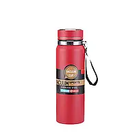 Термос із датчиком температури та ситечком на 1 л Vacuum Sports червоний