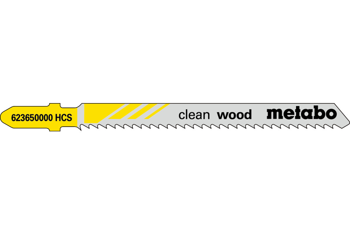 5 пилкових полотен для лобзиків «clean wood», 74/ 2,5 мм (623650000)