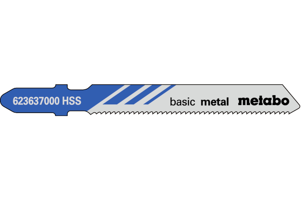 5 пилкових полотен для лобзиків «basic metal», 51/ 1,2 мм (623637000)