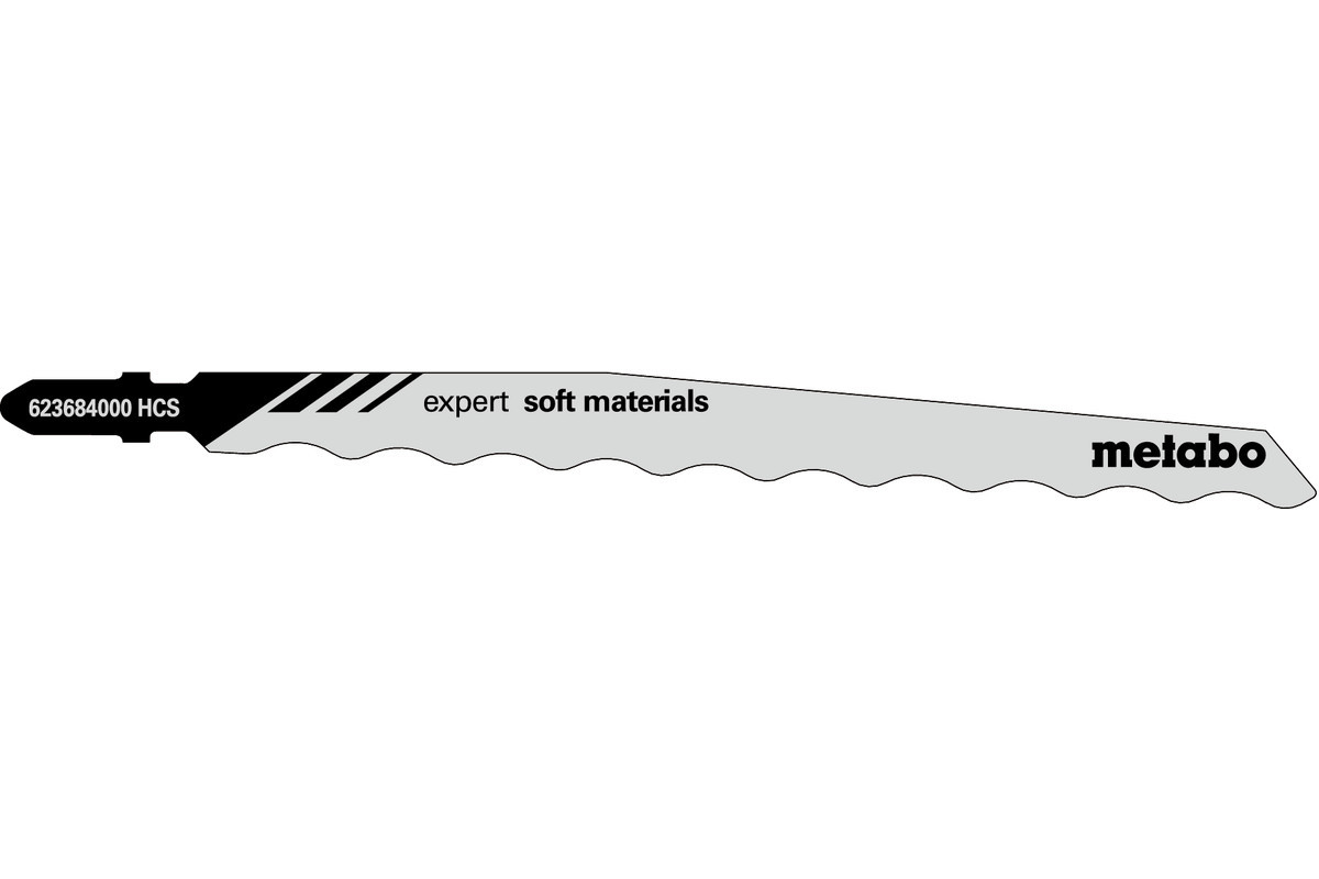 3 ножа пилкових полотен для лобзиків «expert soft materials», 126 мм (623684000)