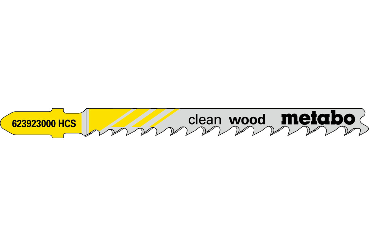 5 пилкових полотен для лобзиків «clean wood», 74 мм/progr. (623923000)